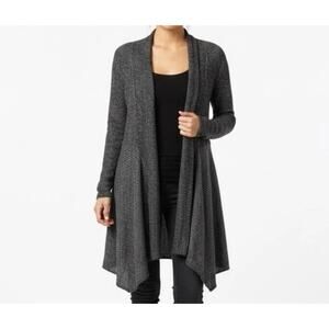 Cabi Longline Cloak Cardigan Sweater Women's XL Knit Waterfall Open Front 3530